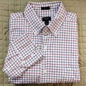 NWOT J.Crew Red and Blue Plaid Dress Shirt